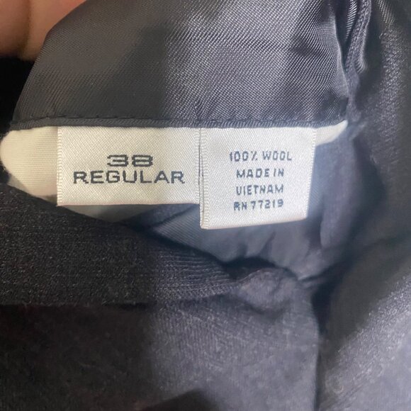 Versini Wool Suit Blazer Jacket Mens 38R Black Two Button Sports Coat Business C - Picture 7 of 13